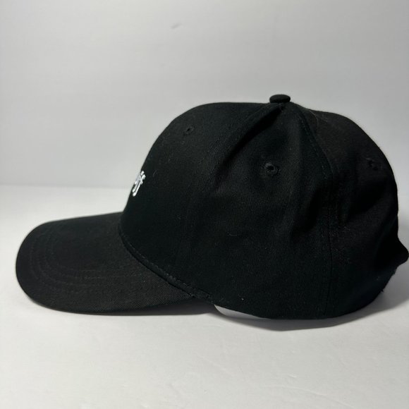 Gopuff  Delivery Black Adjustable Strap Back Trucker Hat Baseball Cap NWOT - Picture 2 of 7